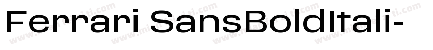 Ferrari SansBoldItali字体转换